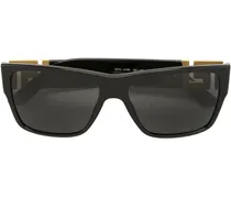 Sonnenbrille mit goldfarbenen Details - Schwarz