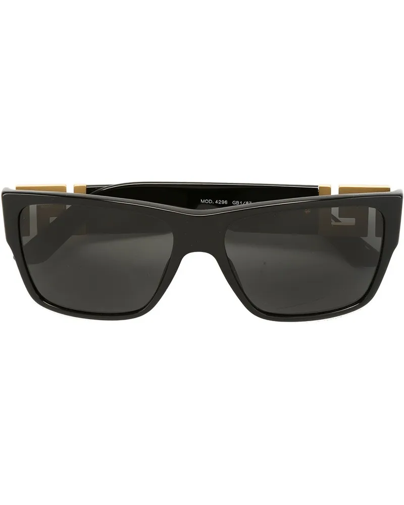 Versace Sonnenbrille mit goldfarbenen Details - Schwarz Schwarz