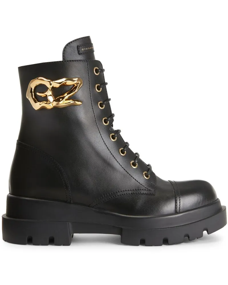 Giuseppe Zanotti Tankie Schnürstiefel - Schwarz Schwarz
