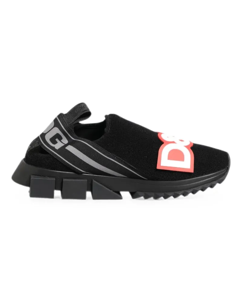 Dolce & Gabbana Sorrento Sneakers mit Logo-Band - Schwarz Schwarz