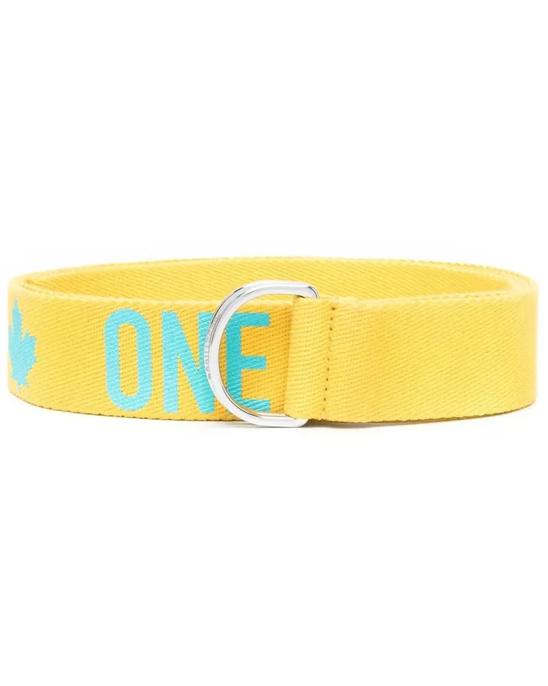 Dsquared2 Gürtel mit Logo-Print - Gelb Gelb