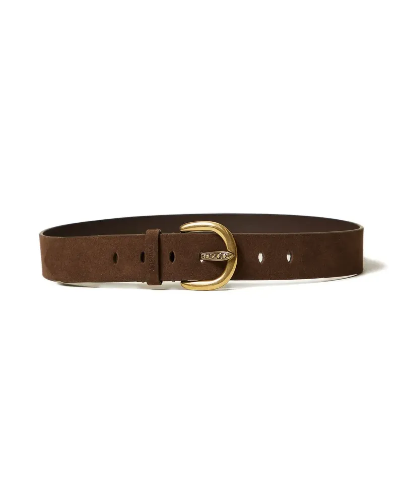 Twin-Set Gürtel aus Wildleder - Braun Braun