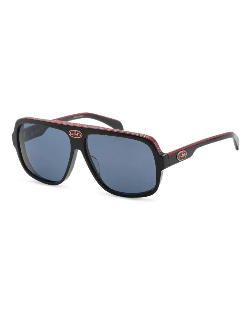 Bugatti Sonnenbrille mit geometrischem Gestell - Schwarz Schwarz