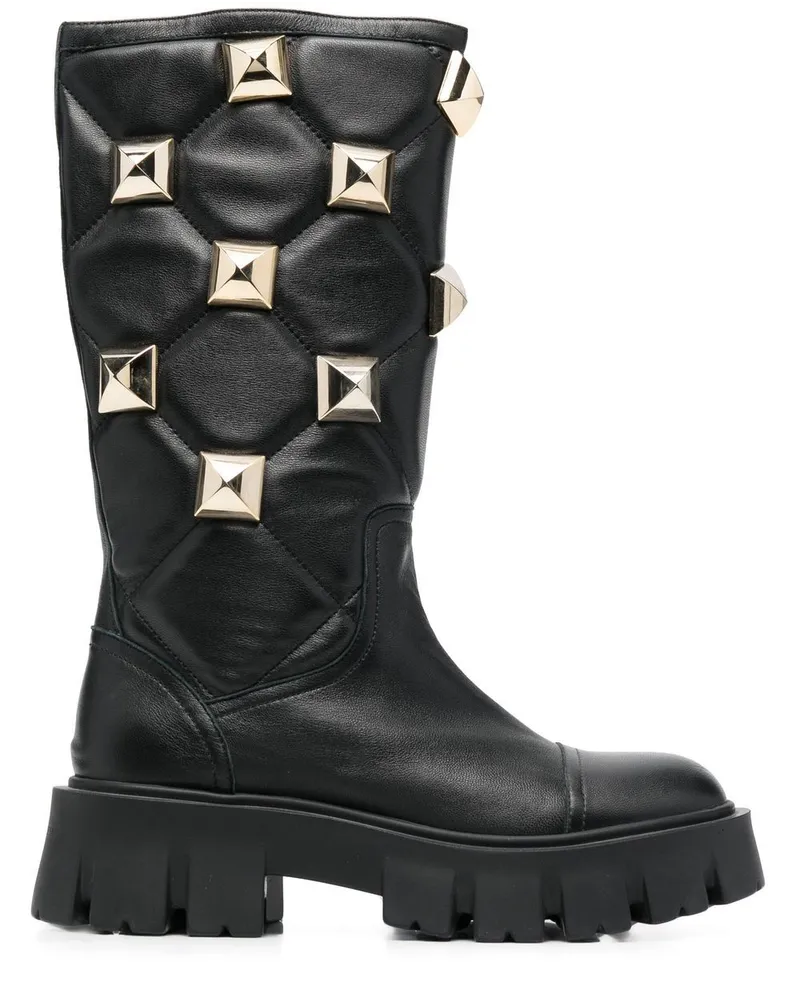 Philipp Plein Stiefel mit Nieten - Schwarz Schwarz