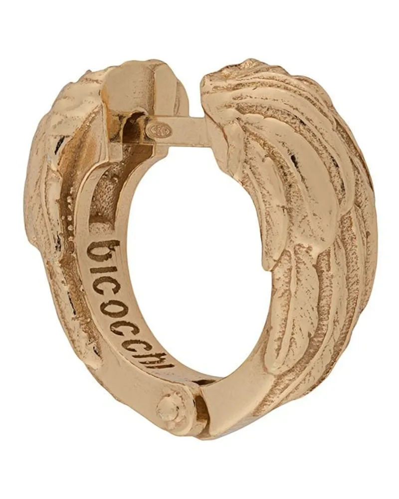 Emanuele Bicocchi Strukturierte 'Wing' Creole - Gold Gold