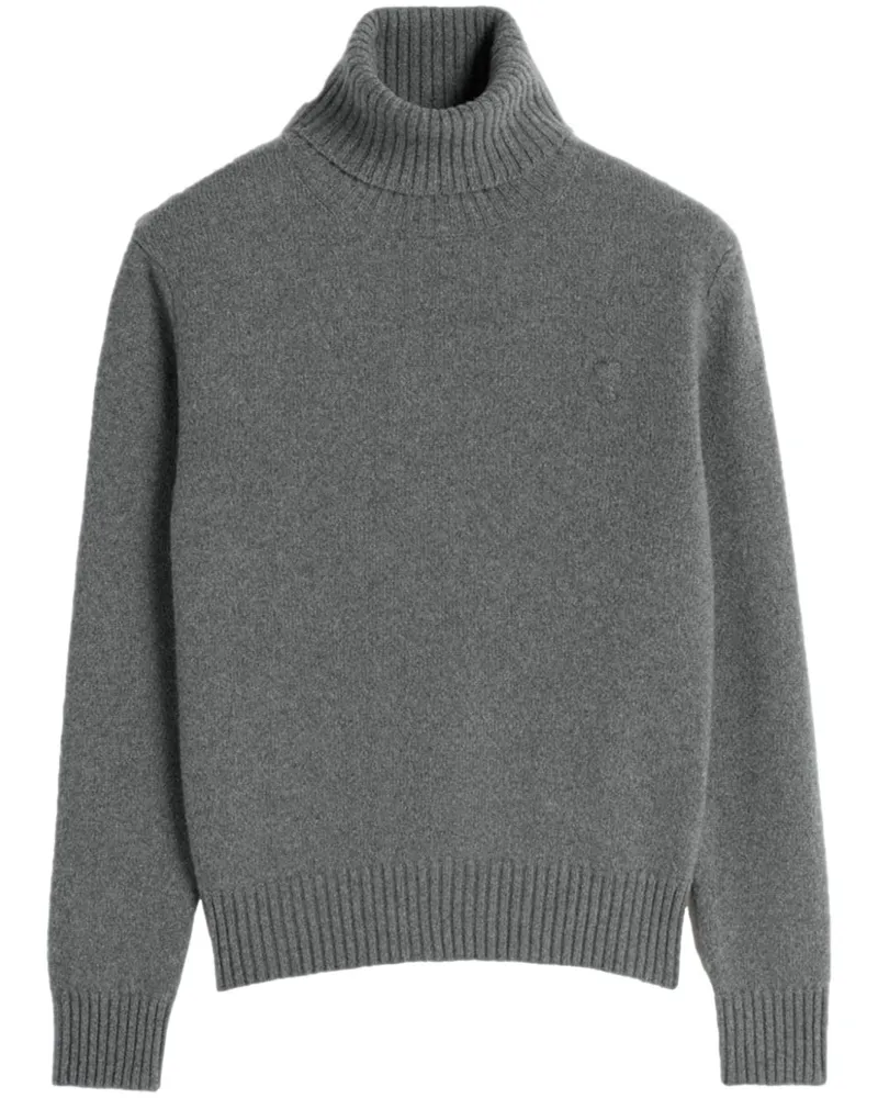 AMI Paris Ami de Coeur Pullover aus Kaschmir-Wollgemisch - Grau Grau