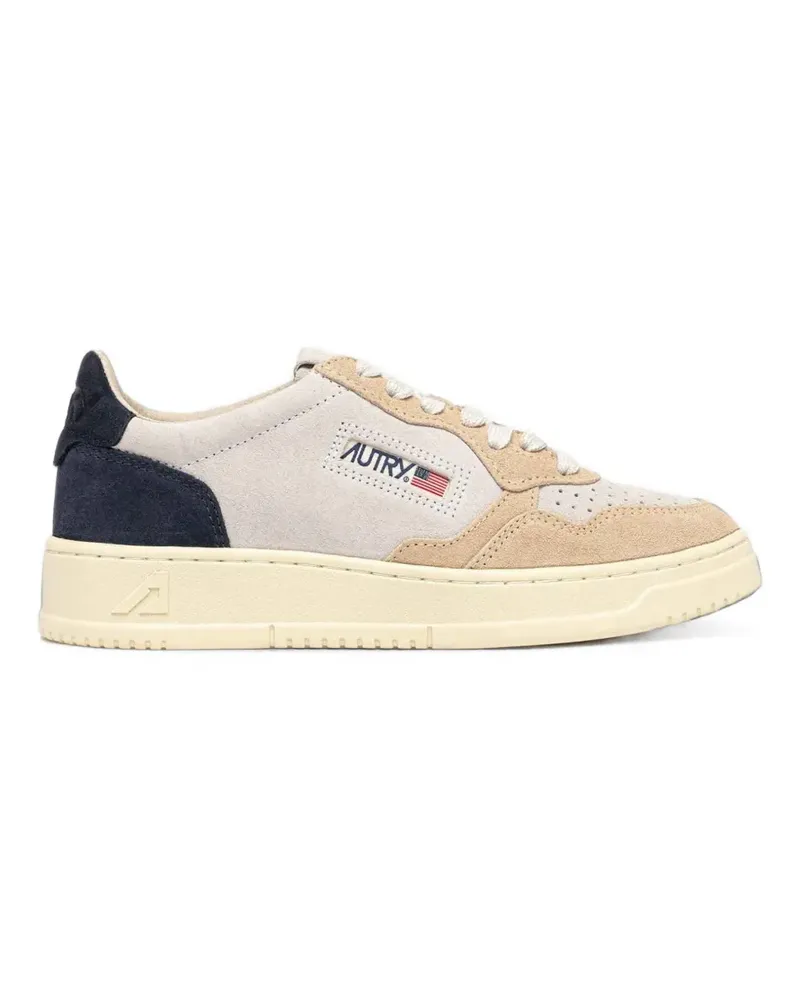 AUTRY Dreifarbige Medalist Sneakers aus Wildleder - Nude Nude