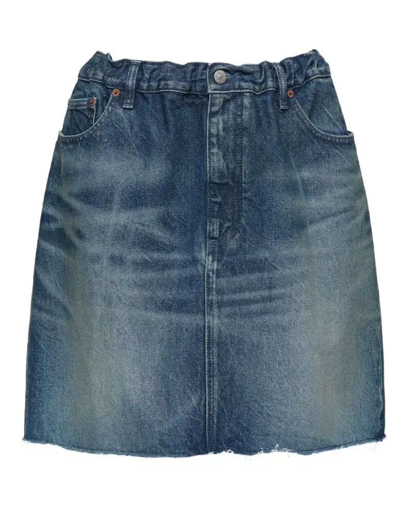 Maison Margiela Ausgefranster Minirock - Blau Blau