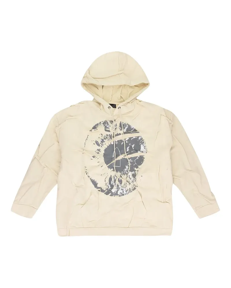 WHO DECIDES WAR Gathered Eye hoodie - Nude Nude