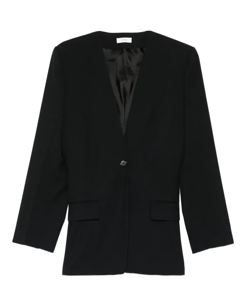 Totême Slouch Blazer mit einem Knopf - Schwarz Schwarz