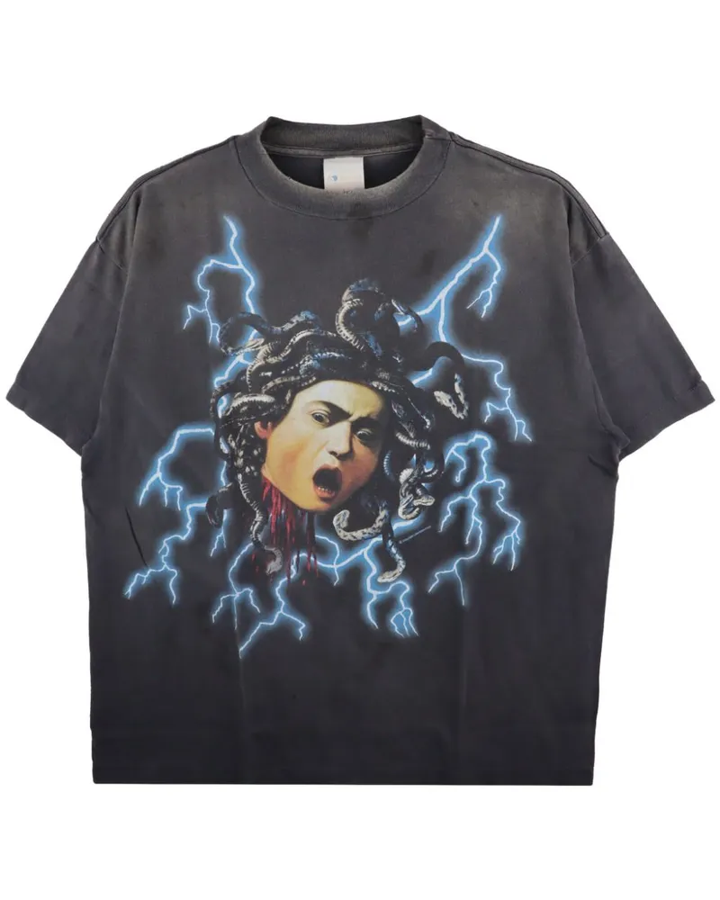 SAINT MXXXXXX Medusa T-Shirt - Schwarz Schwarz