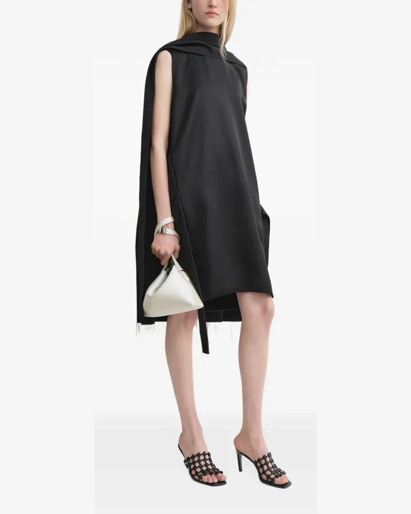 Totême Kokon-Minikleid mit Schaldetail - Schwarz Schwarz
