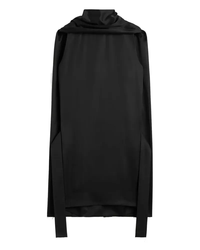 Totême Kokon-Minikleid mit Schaldetail - Schwarz Schwarz