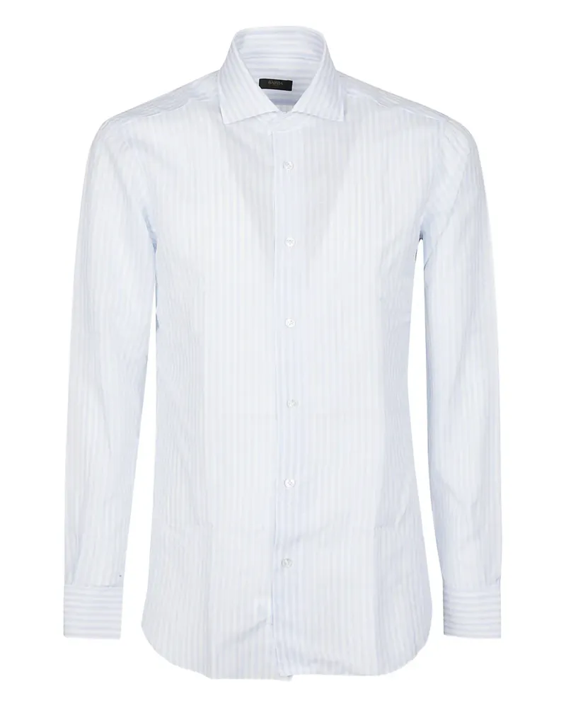 BARBA Gestreiftes Hemd - Blau Blau