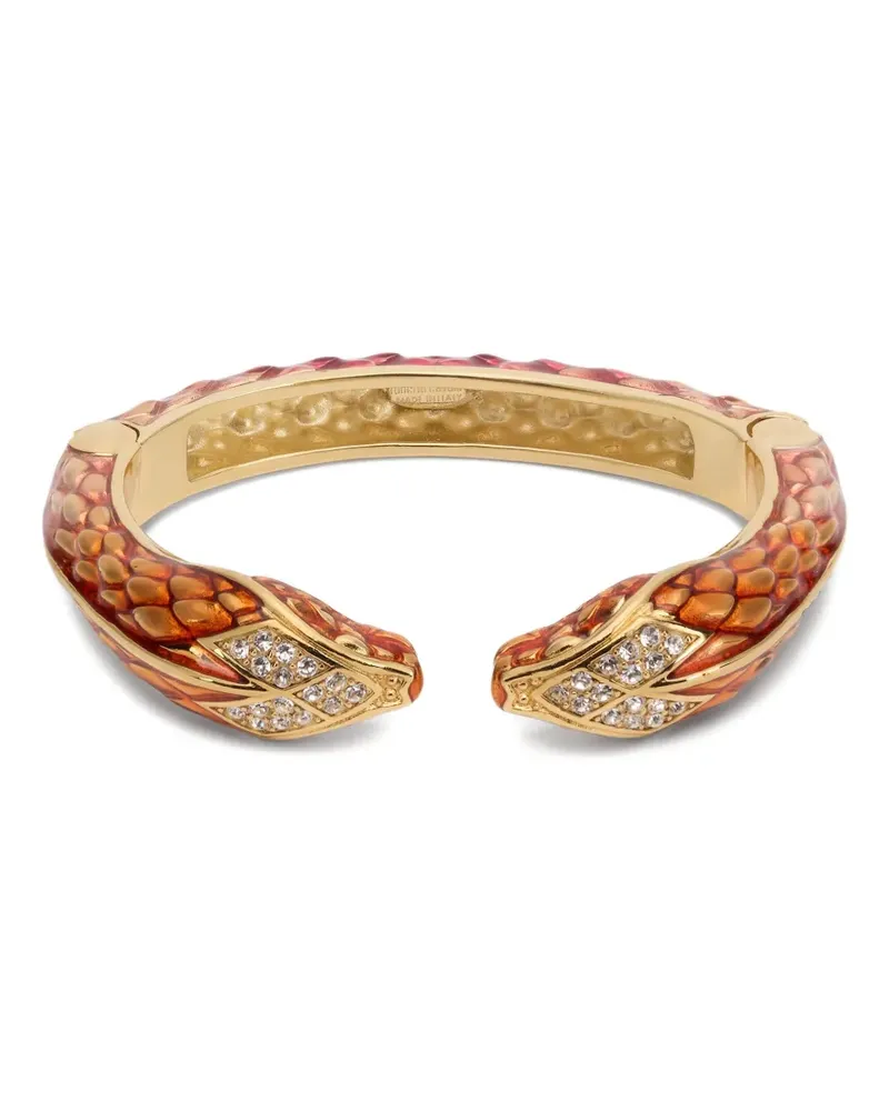 Roberto Cavalli Serpentine Armband mit Kristallen - Gold Gold