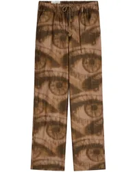 Dries van Noten Hose mit Kordelzug Braun