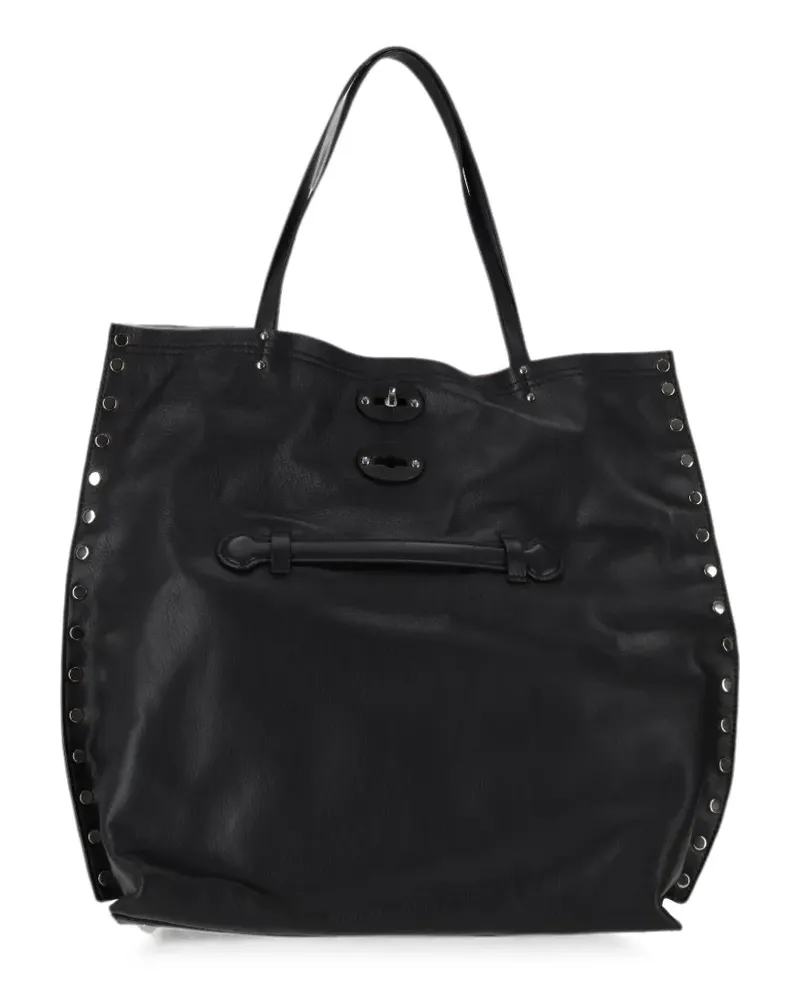 Zanellato Handtasche mit Nieten - Schwarz Schwarz