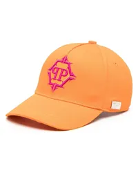 Philipp Plein Baseballkappe mit Logo-Stickerei Orange