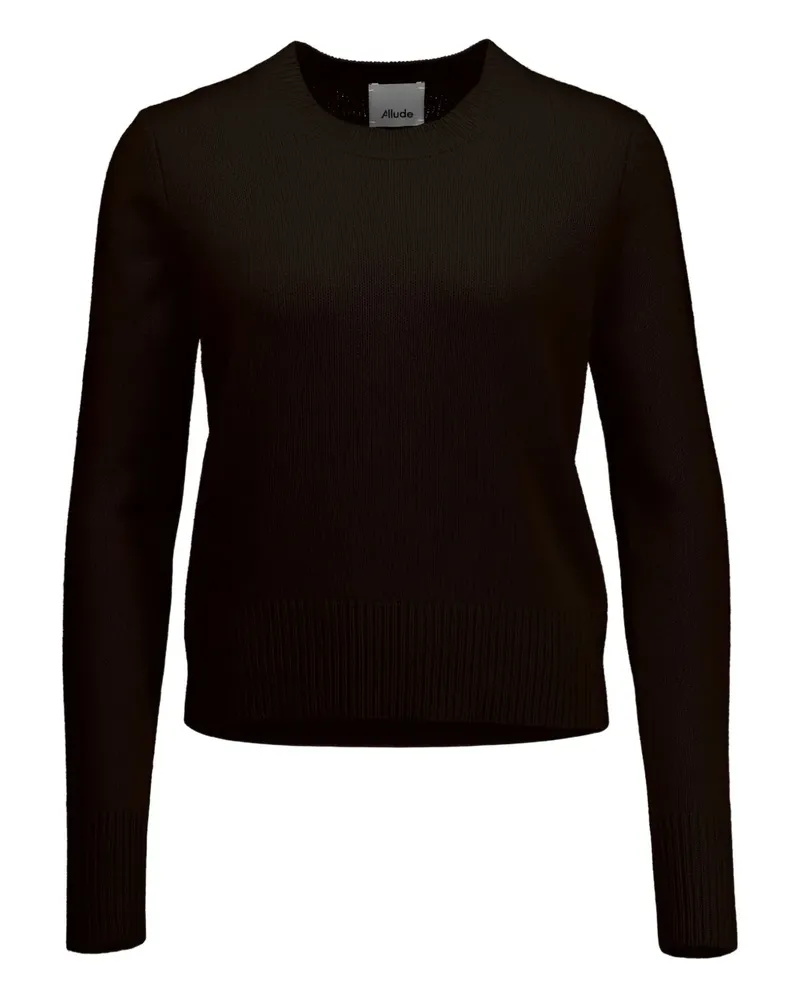 ALLUDE Pullover mit Rundhalsausschnitt - Schwarz Schwarz