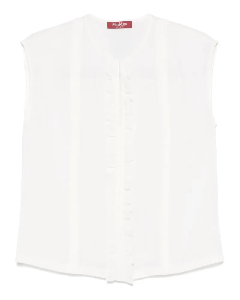 Max Mara Matilde Bluse - Weiß Weiß