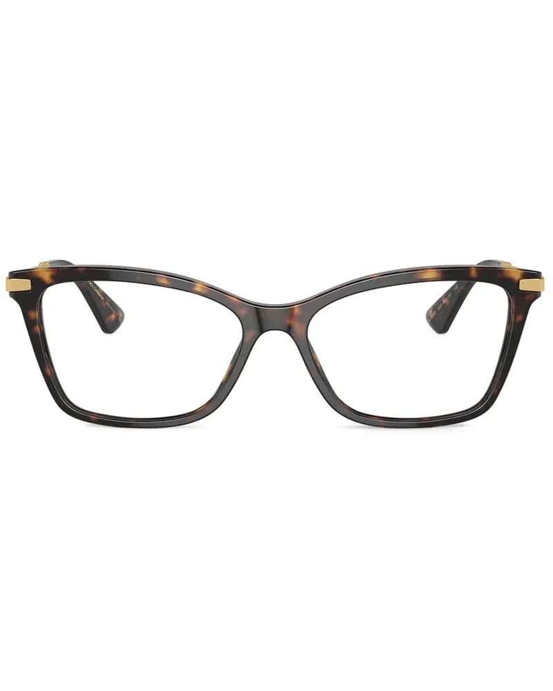 Dolce & Gabbana Brille mit Logo-Gravur - Braun Braun