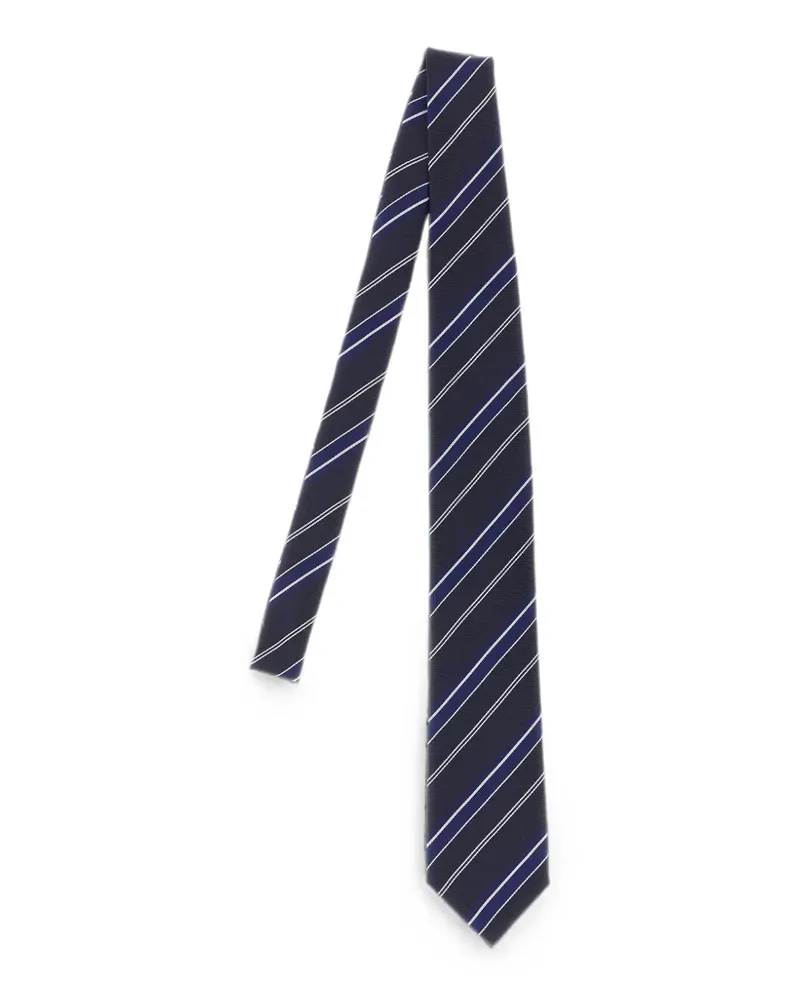 Tom Ford Krawatte mit diagonalen Streifen - Blau Blau