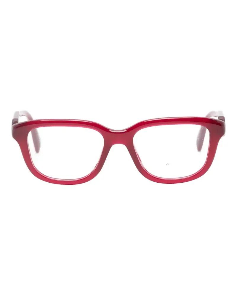 Miu Miu logo-detail square-frame glasses - Rot Rot