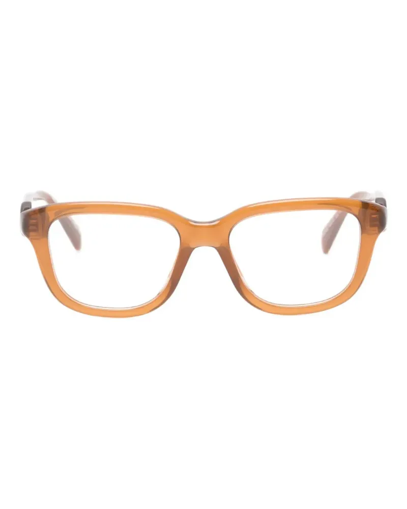 Miu Miu logo-detail square-frame glasses - Braun Braun