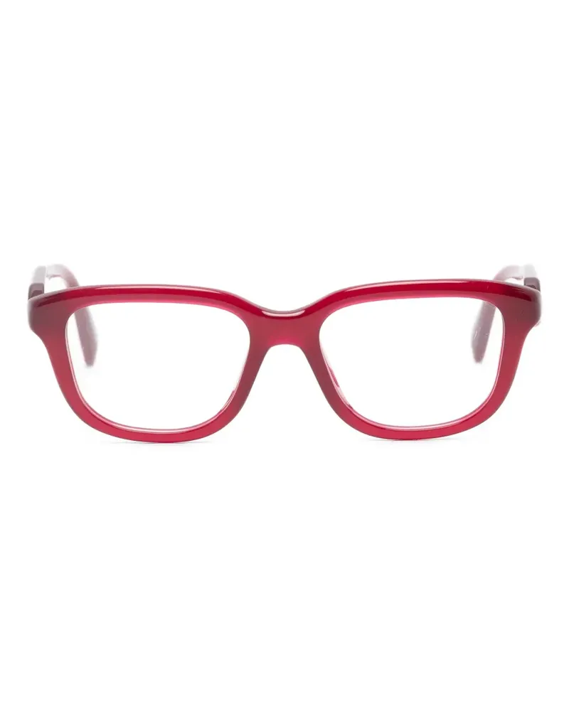 Miu Miu logo-detail square-frame glasses - Rot Rot