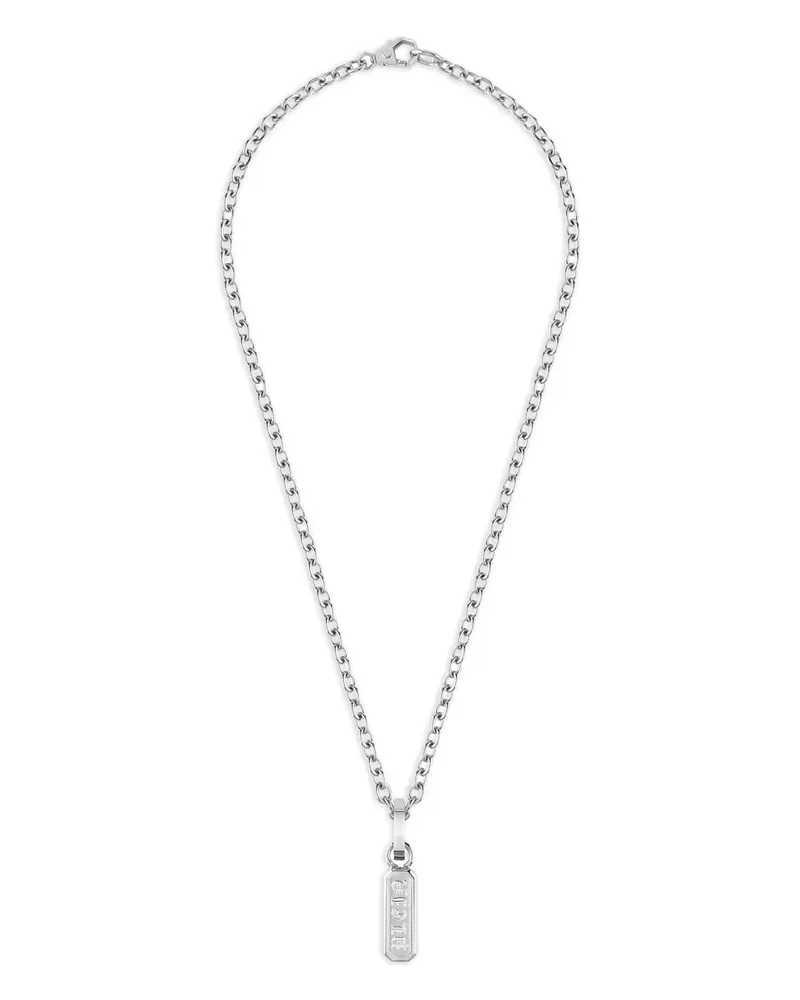 Philipp Plein Halskette mit Gothic-Anhänger - Silber Silber