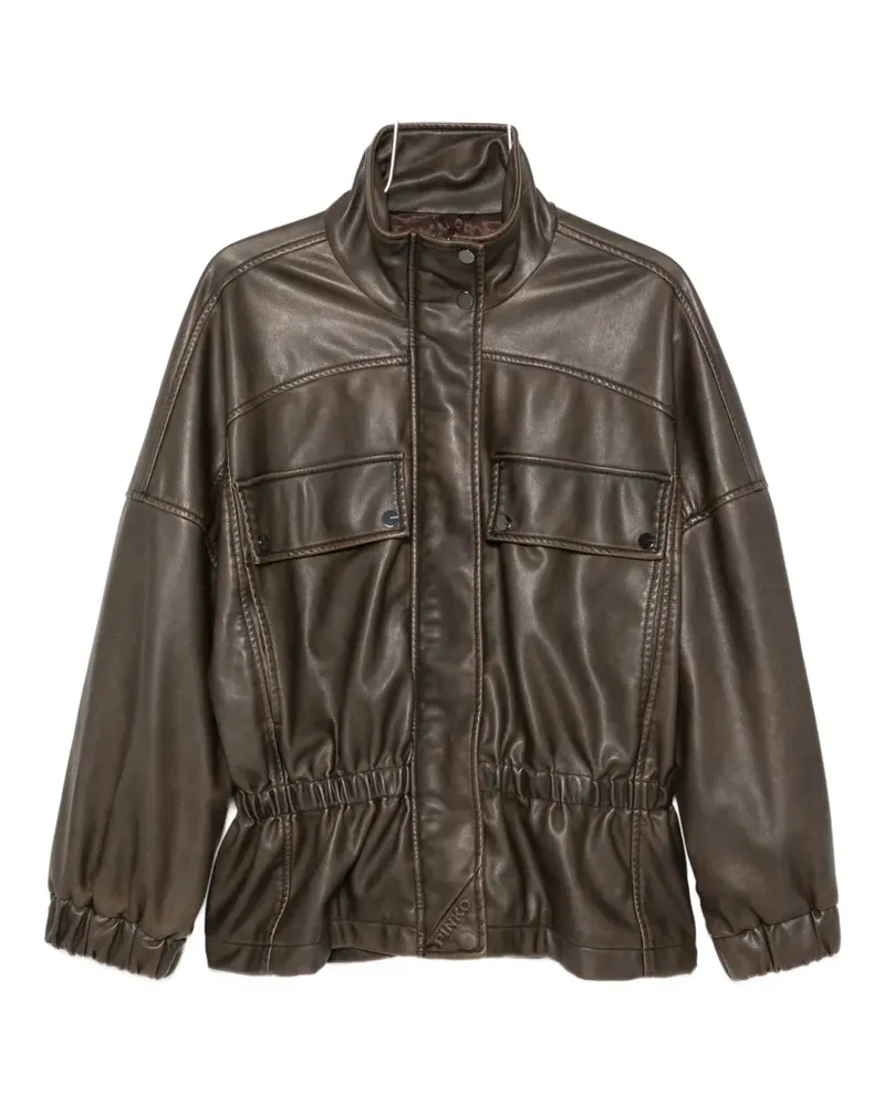 Pinko elasticated-waist jacket - Braun Braun