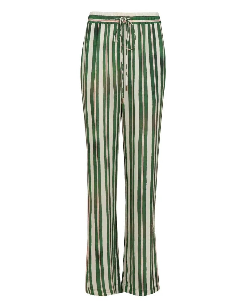 Lenny Niemeyer Gestreifte Hose mit Stretchbund - Grün Grün