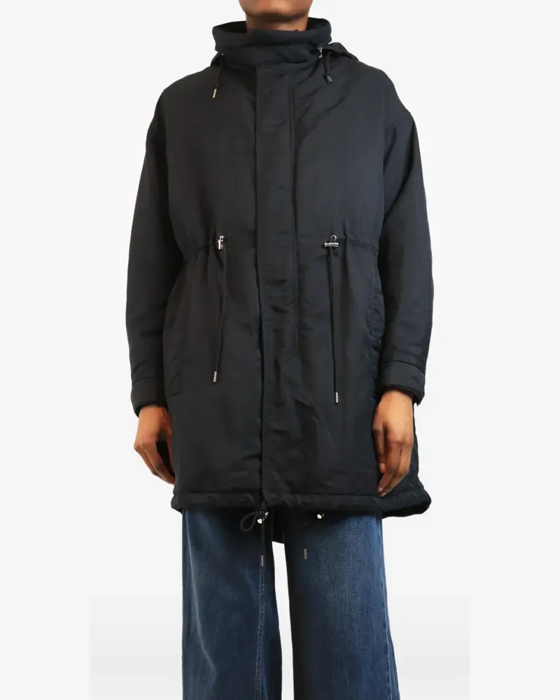 McQ hooded drawstring parka - Blau Blau
