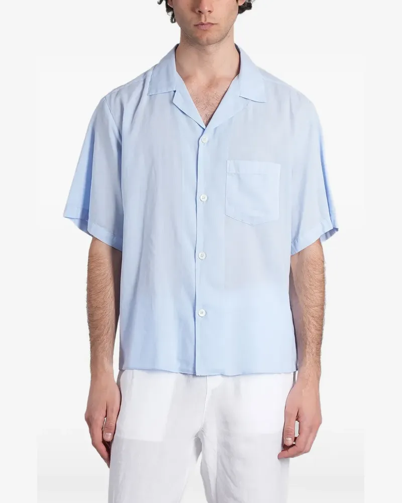 ASPESI Bowling short-sleeve camp-collar shirt - Blau Blau
