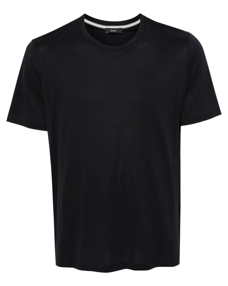 Herno T-Shirt aus Baumwolljersey - Blau Blau