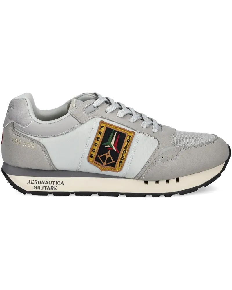 Aeronautica Militare Retro Sneakers mit Logo-Patch - Grau Grau