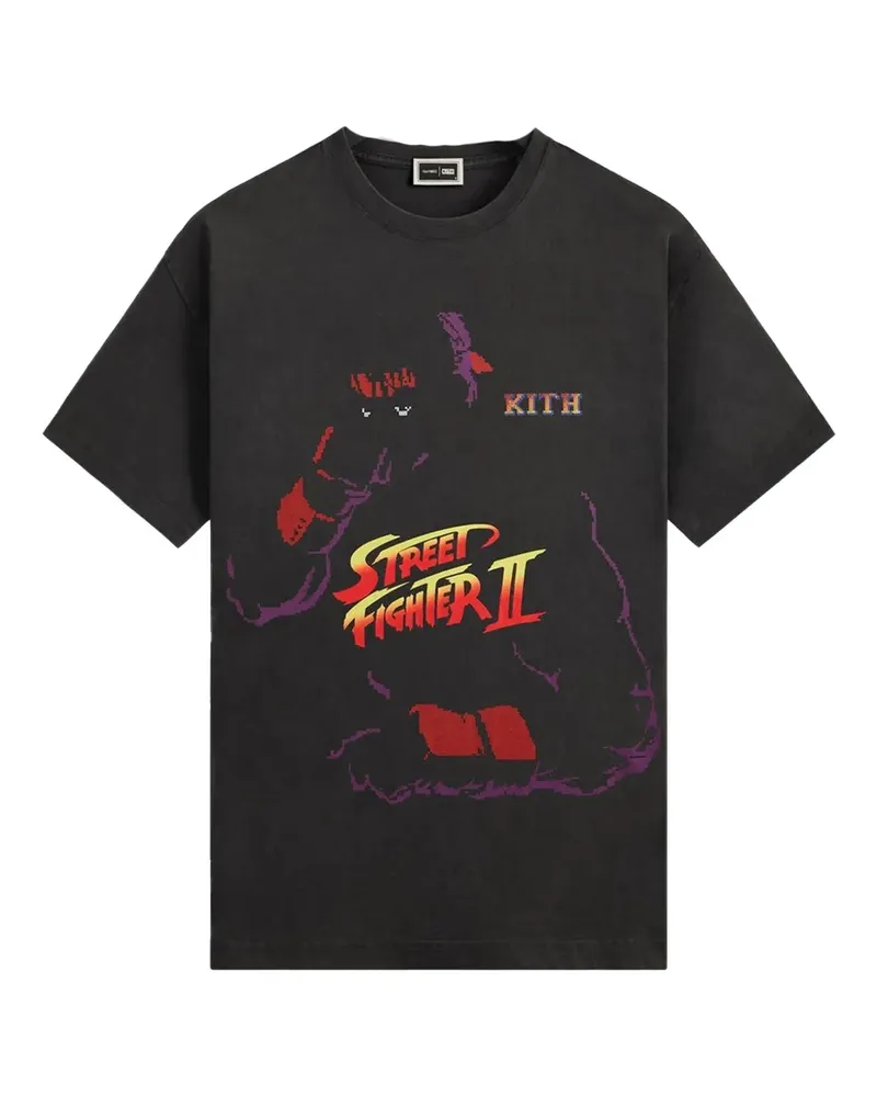 KITH x Capcom RYU Needle Point T-Shirt - Schwarz Schwarz