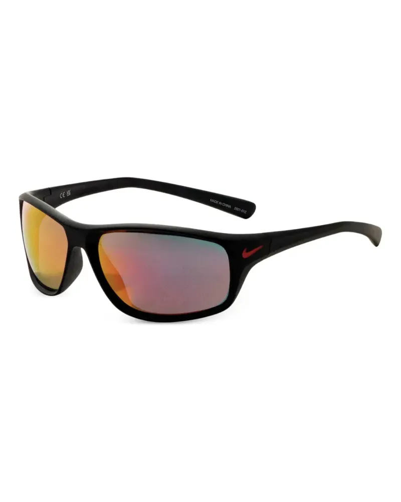 Nike Adrenaline Sonnenbrille mit eckigem Gestell - Schwarz Schwarz