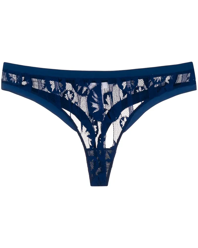 Eres Tanga aus Spitze - Blau Blau