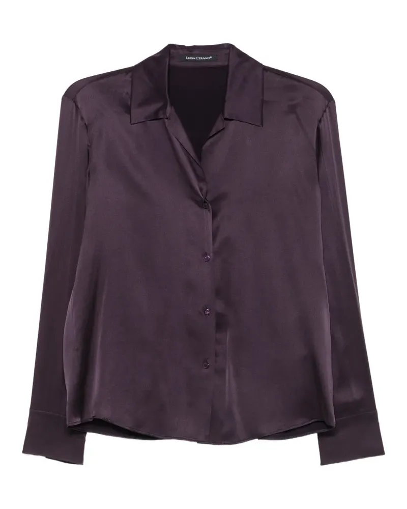 Luisa Cerano satin-finish long-sleeve shirt - Violett Violett