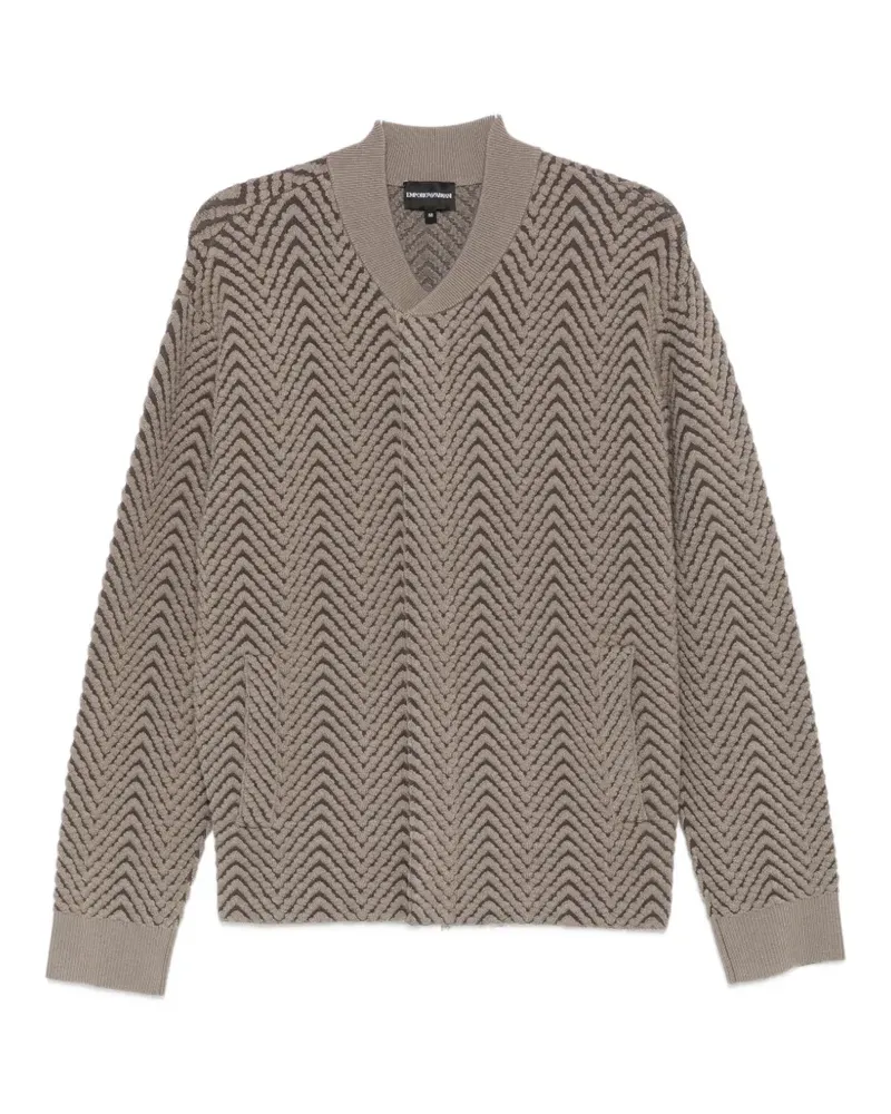 Emporio Armani Leichte Jacke mit Zickzackmuster - Nude Nude