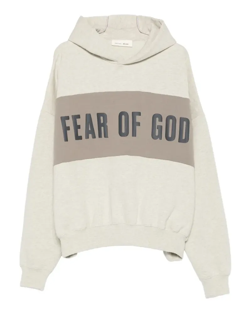 Fear of God logo-print hoodie - Nude Nude