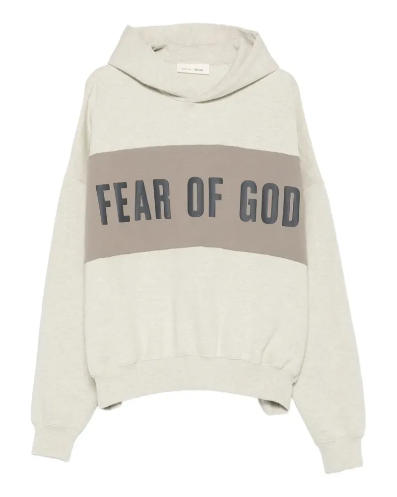 Fear of God logo-print hoodie - Nude Nude