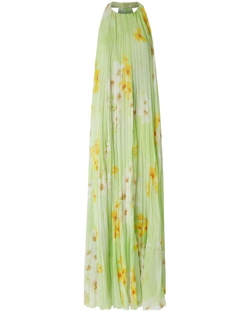 Pinko Maxikleid mit Blumen-Print - Grün Grün