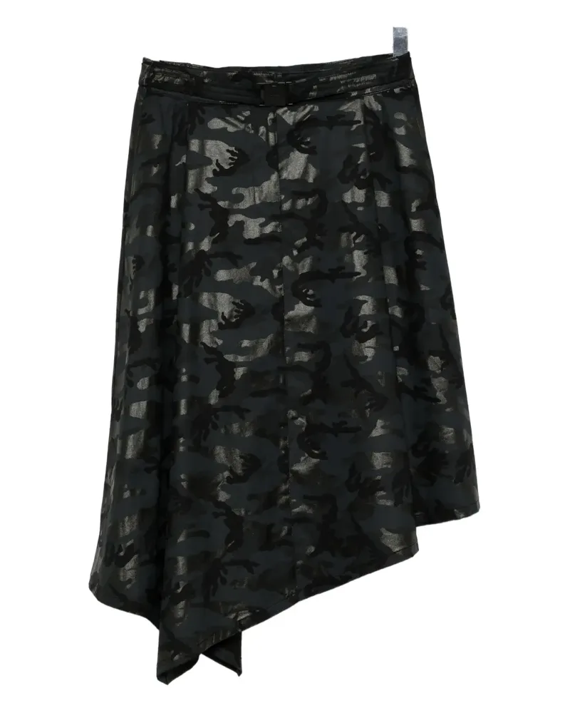 JUUN.J Asymmetrischer Camouflage-Rock - Grau Grau
