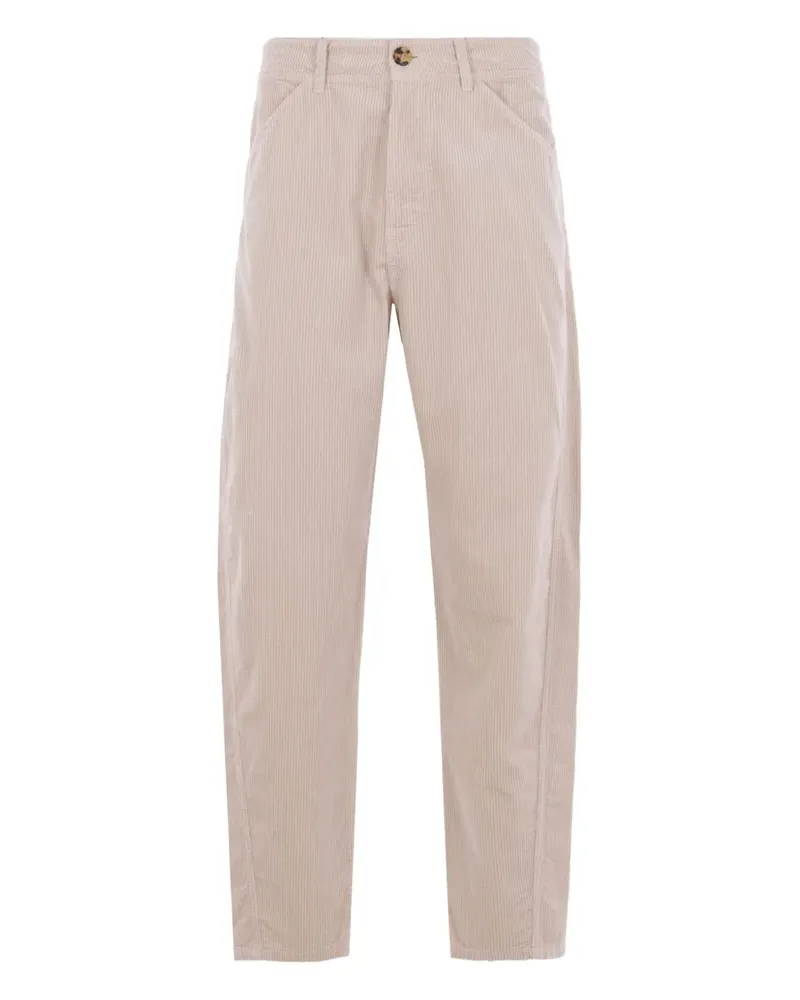 Brunello Cucinelli corduroy-effect pocket trousers - Nude Nude