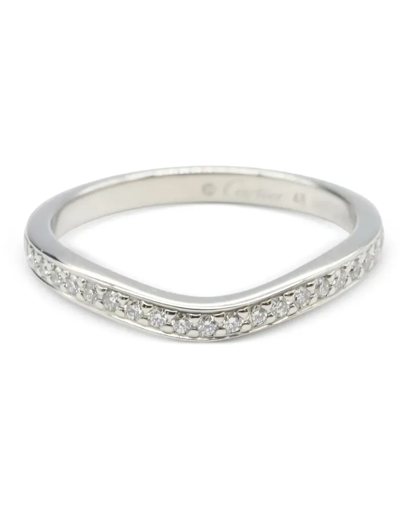 Cartier 2010 Ballerina Platinring mit Diamanten - Silber Silber