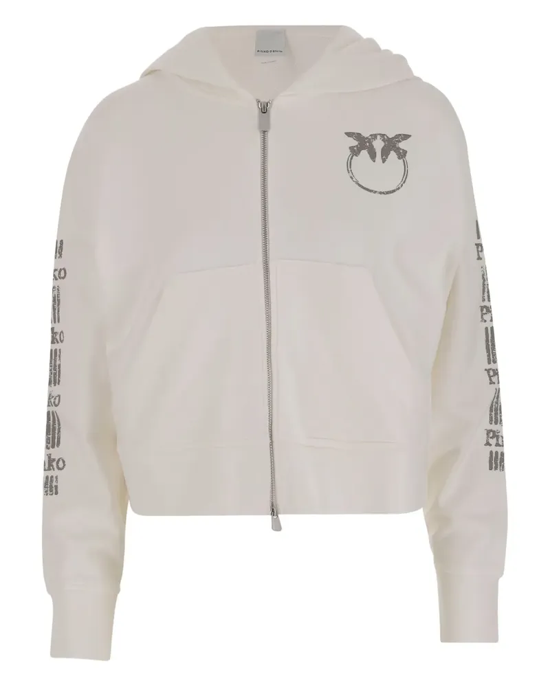 Pinko Kapuzenjacke mit Reißverschluss - Weiß Weiß