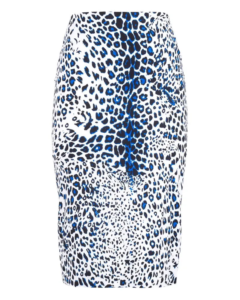 Samantha Sung Midirock mit Leoparden-Print - Weiß Weiß