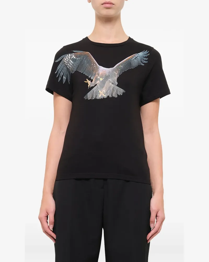 Neil Barrett T-Shirt mit Adler-Print - Schwarz Schwarz